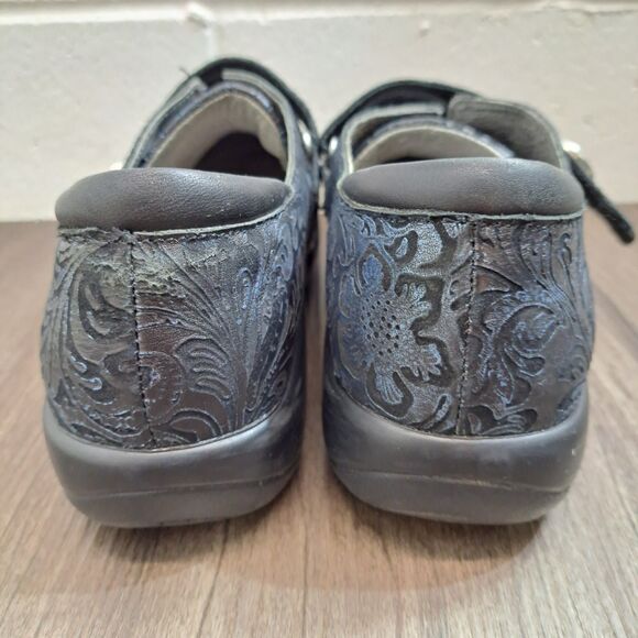 ALEGRIA Joleen Navy Swish Clog. Casual Slip On Floral Shoes Women's Size 10.5M - Picture 4 of 9